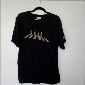 Vintage distressed Beatles Abbey road tshirt L